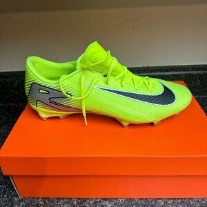 Nike Bright Green Soccer Cleats with Silver Swoosh